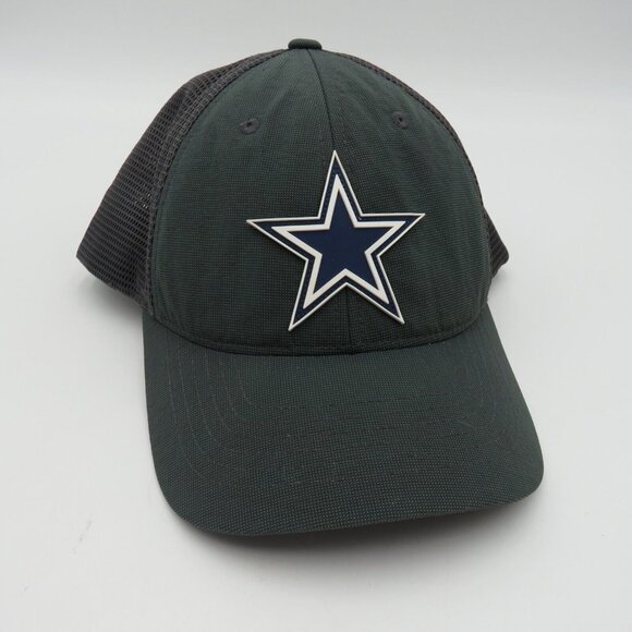 Dallas Cowboys Hat NFL Football Stretch Flex Fit Cap Gray Blue Rubber Logo Patch - Picture 1 of 12